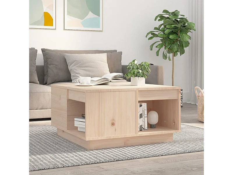 Couchtisch 60x61x32,5 cm Massivholz Kiefer