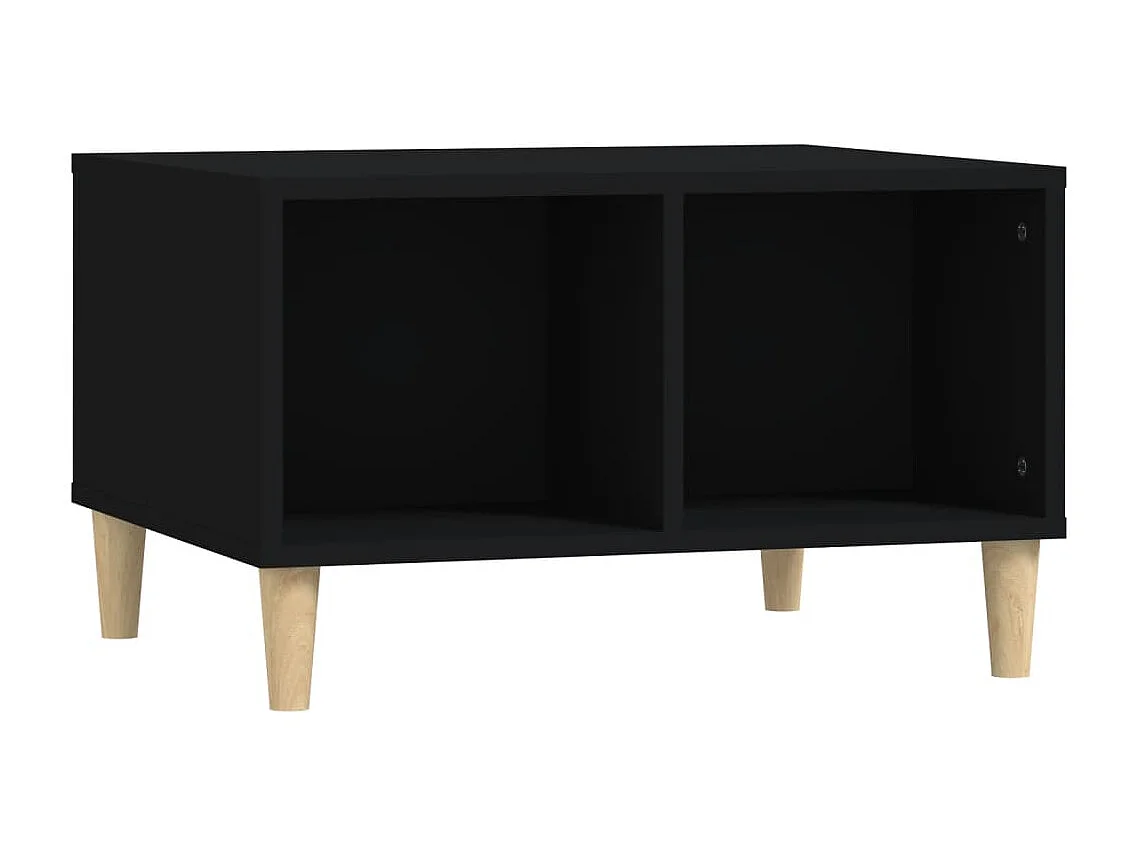 Salontafel 60x50x36,5 cm bewerkt hout zwart