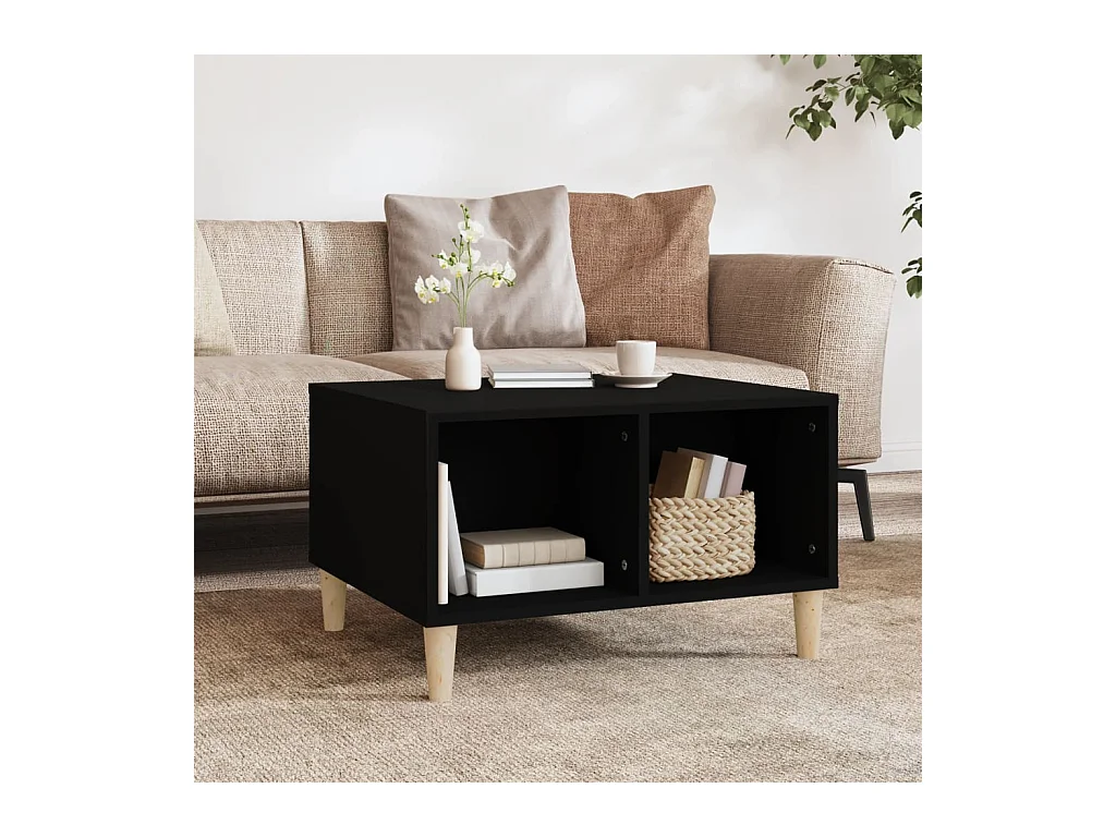 Couchtisch Schwarz 60x50x36,5 cm Holzwerkstoff