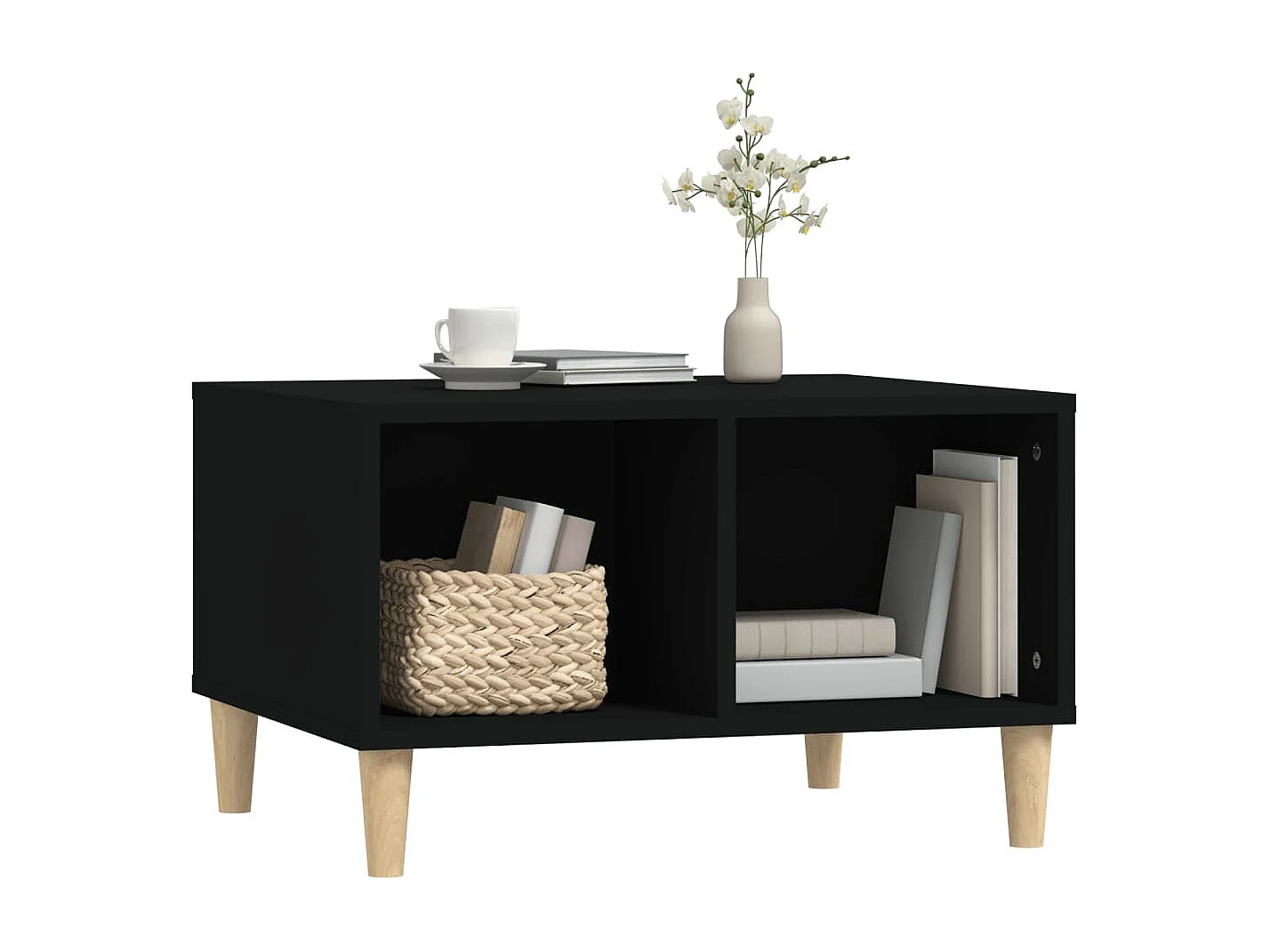 Mesa de centro 60x50x36,5 cm derivados de madeira preto