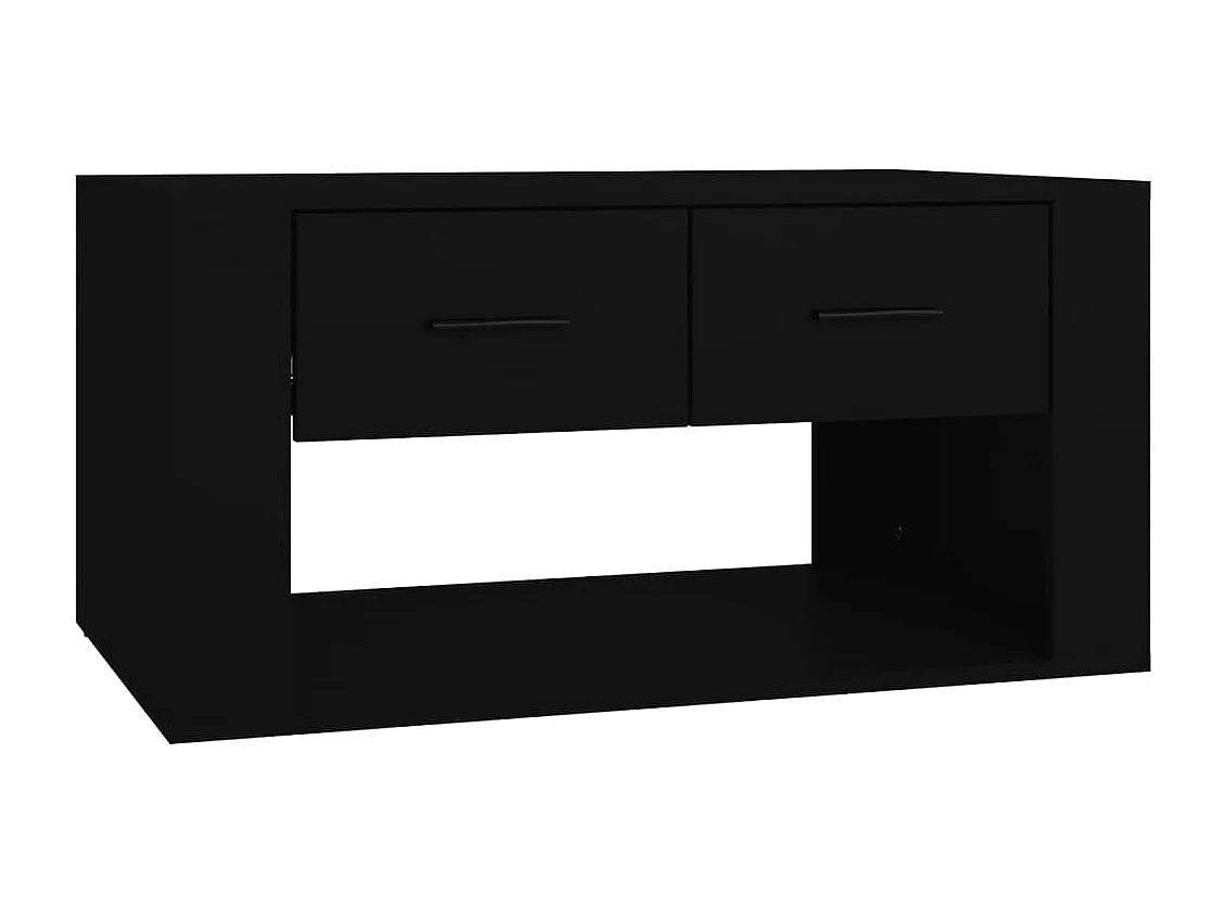 Table basse Noir 80x50x40 cm Bois d'ingénierie