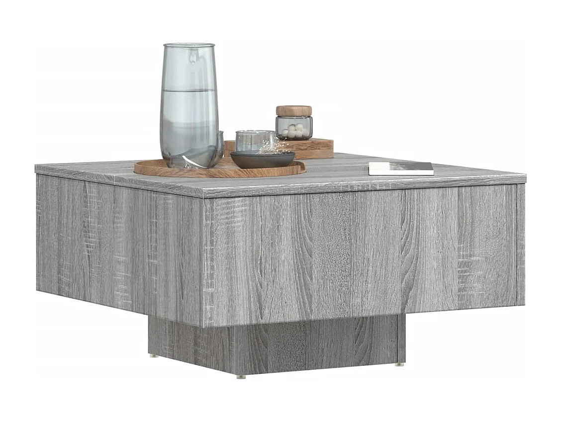 Mesa de centro madera de ingeniería gris Sonoma 60x60x31,5 cm