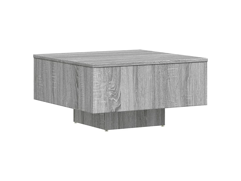 Table basse Sonoma gris 60x60x31,5 cm Bois d'ingénierie