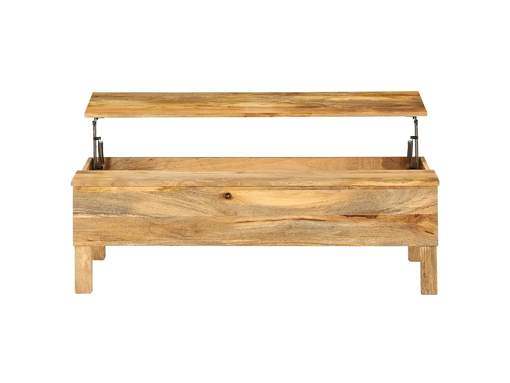 Tavolino da Salotto in Legno Massello di Mango 110x55x35 cm