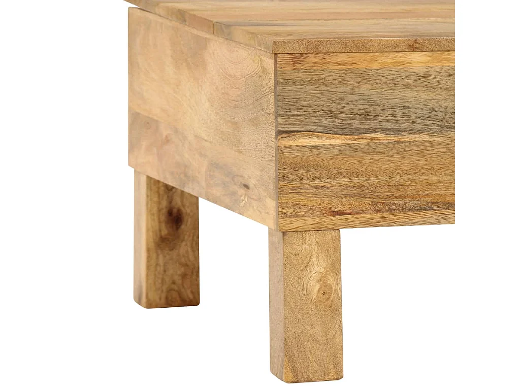 Tavolino da Salotto in Legno Massello di Mango 110x55x35 cm