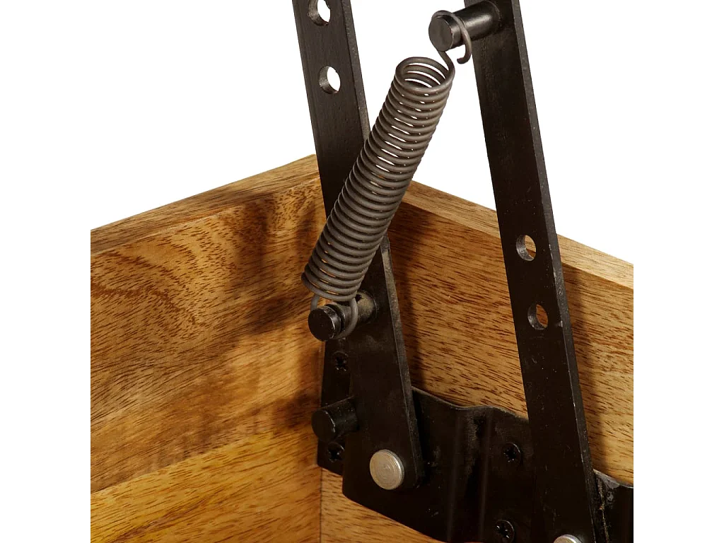 Tavolino da Salotto in Legno Massello di Mango 110x55x35 cm