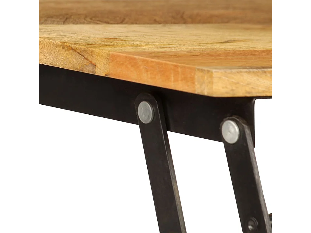 Tavolino da Salotto in Legno Massello di Mango 110x55x35 cm