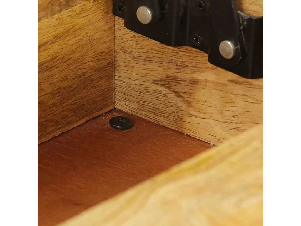Tavolino da Salotto in Legno Massello di Mango 110x55x35 cm