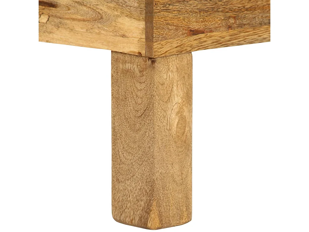 Tavolino da Salotto in Legno Massello di Mango 110x55x35 cm