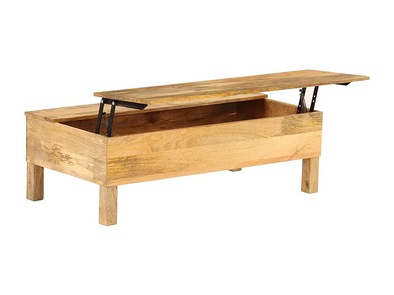 Mesa de centro madeira de mangueira maciça 110x55x35 cm