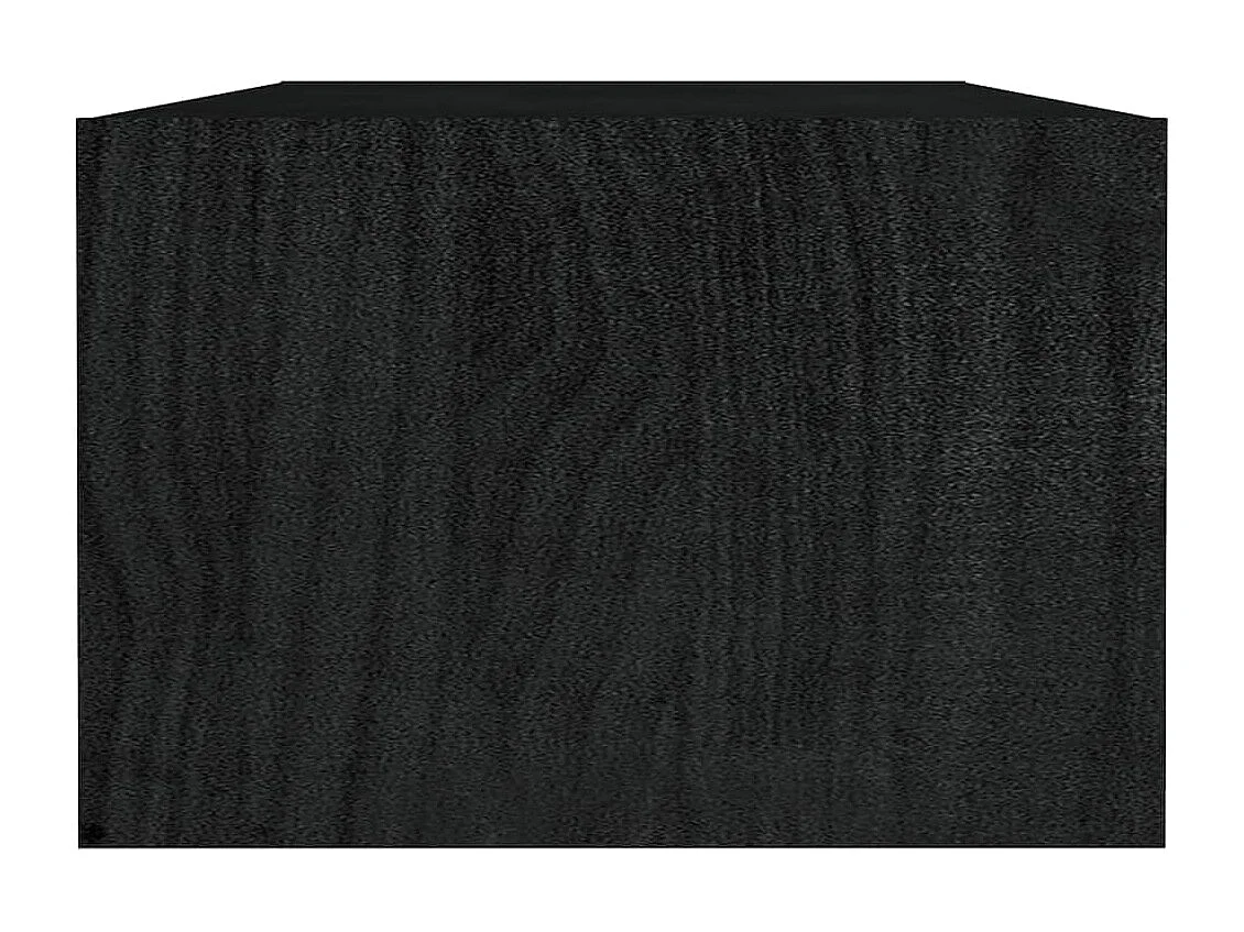 Table basse noir 110x50x34 cm bois de pin massif