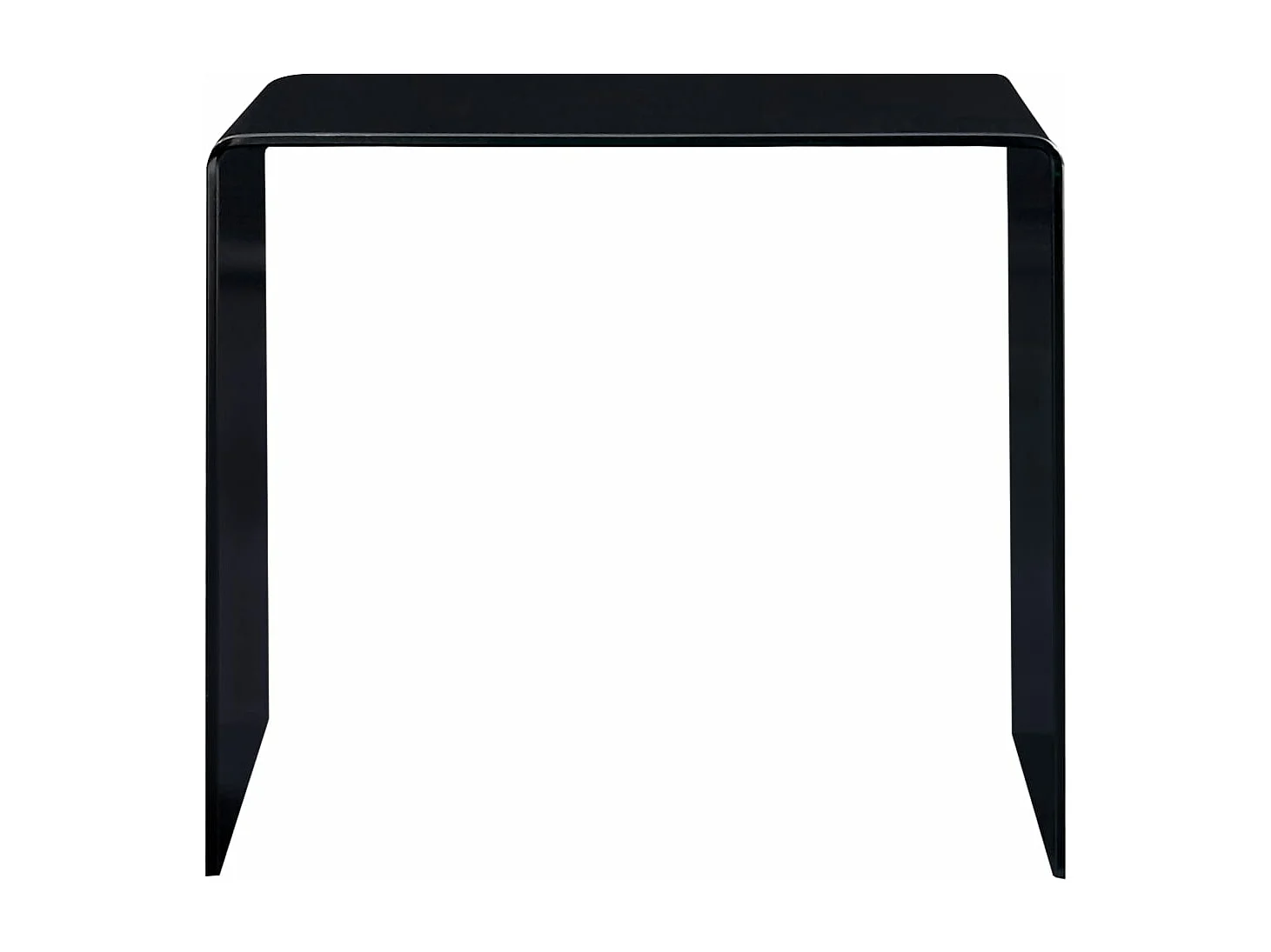 Couchtisch Schwarz 50x50x45 cm Hartglas