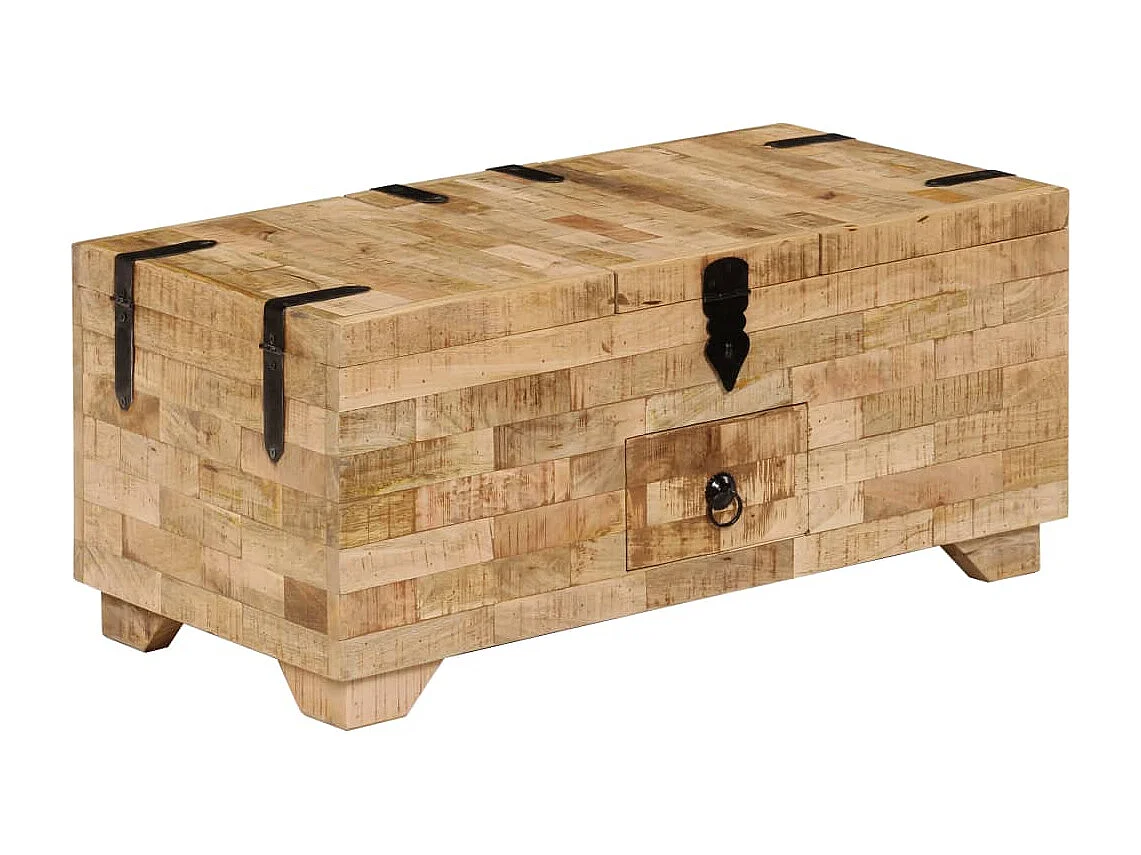 Salontafel 80x40x35 cm massief mangohout