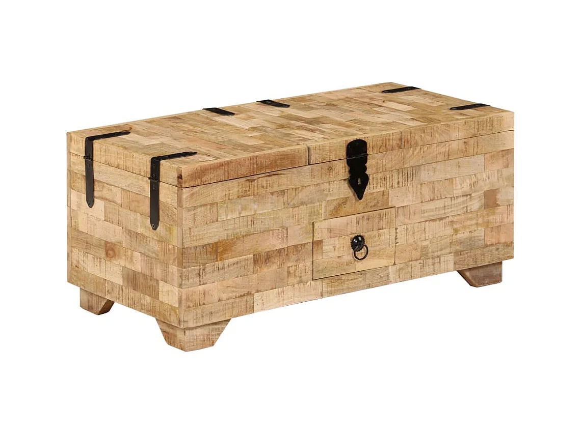 Table basse Bois de manguier massif 80x40x35 cm
