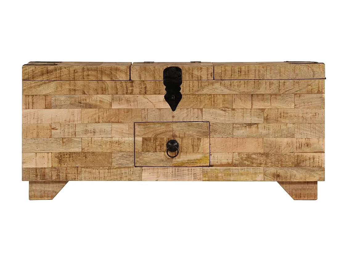 Table basse Bois de manguier massif 80x40x35 cm