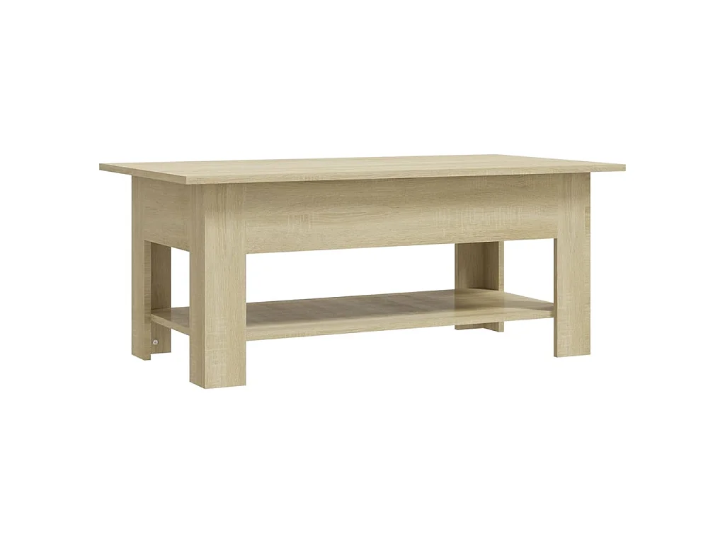 Salontafel 102x55x42 cm bewerkt hout sonoma eikenkleurig