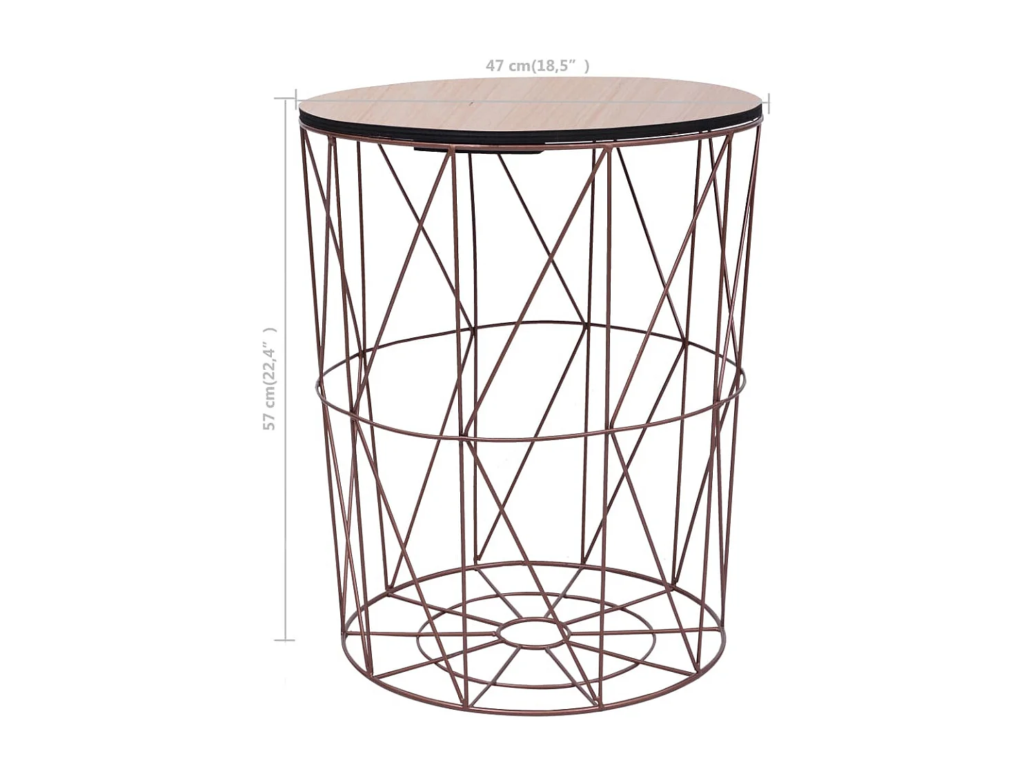 Table basse Cuivre Ø 47 cm