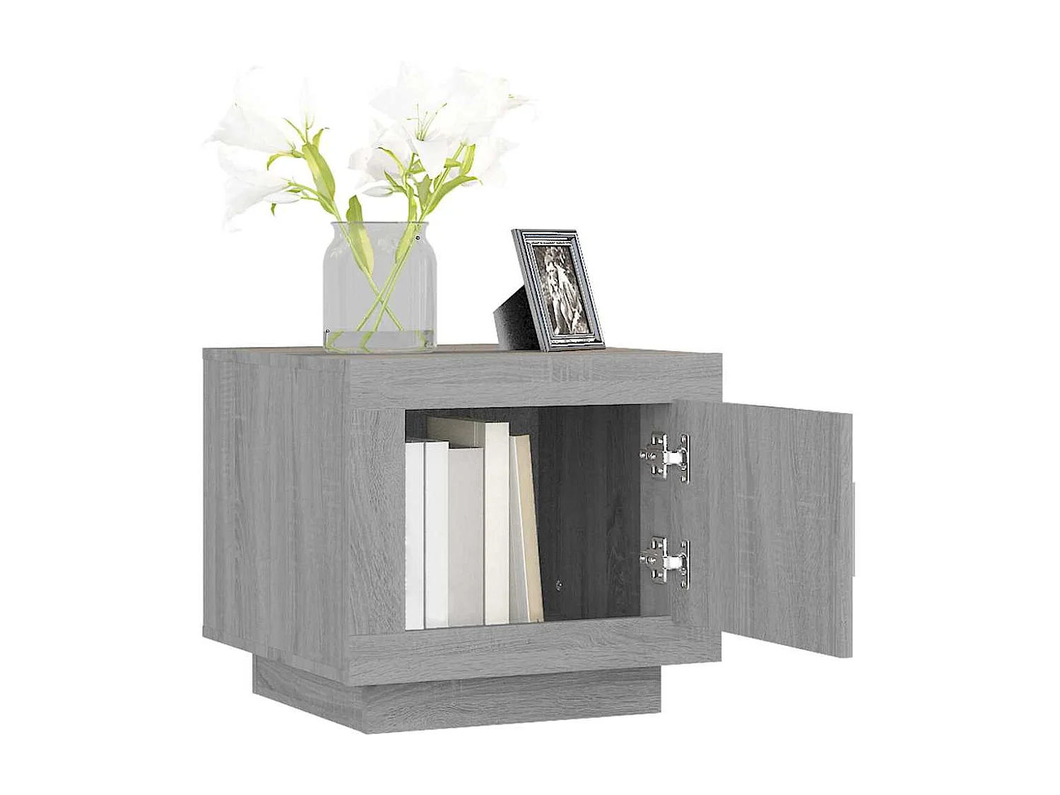 Table basse sonoma gris 51x50x45 cm bois d'ingénierie