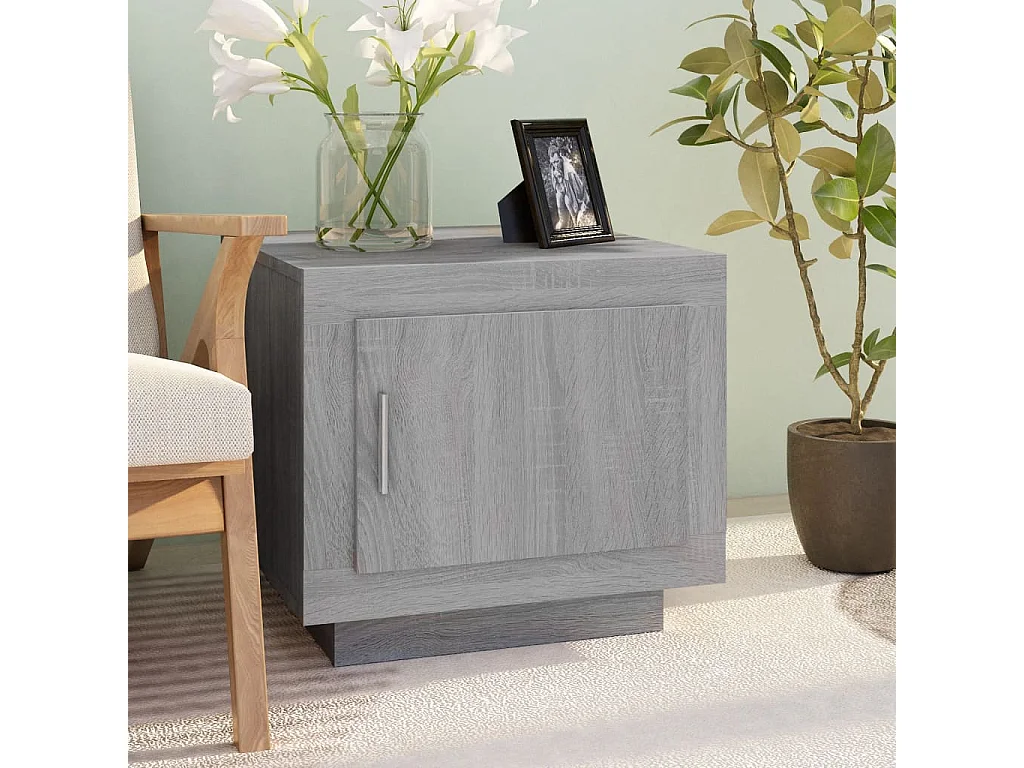 Table basse sonoma gris 51x50x45 cm bois d'ingénierie