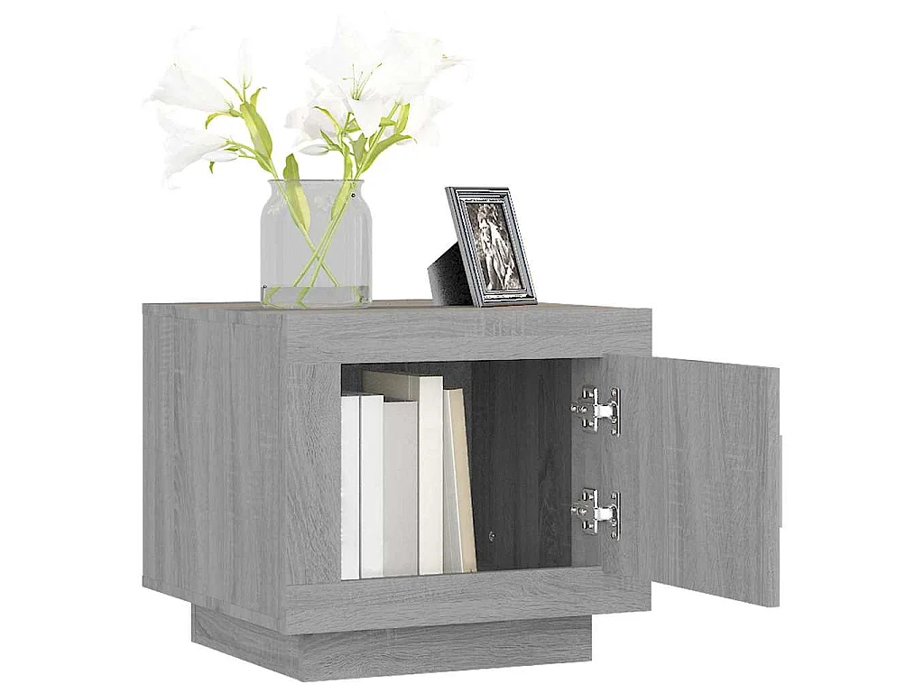 Table basse sonoma gris 51x50x45 cm bois d'ingénierie