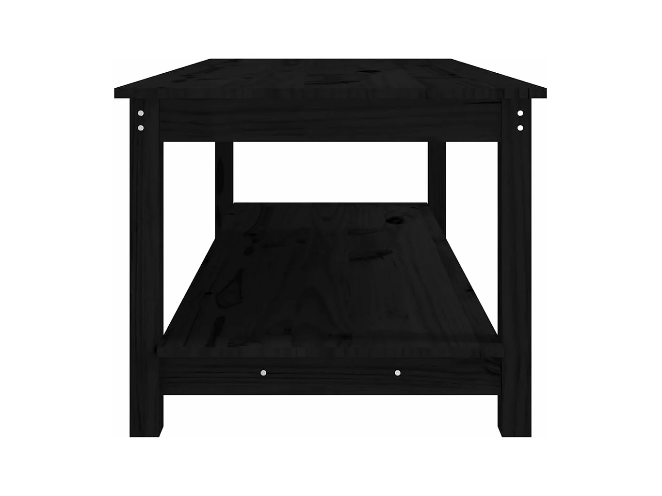 Mesa de centro de madera maciza de pino negro 110x55x45 cm