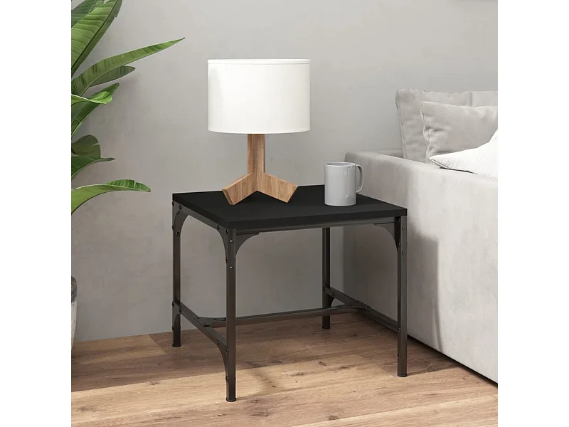 Mesa de apoio 40x40x35 cm derivados de madeira preto