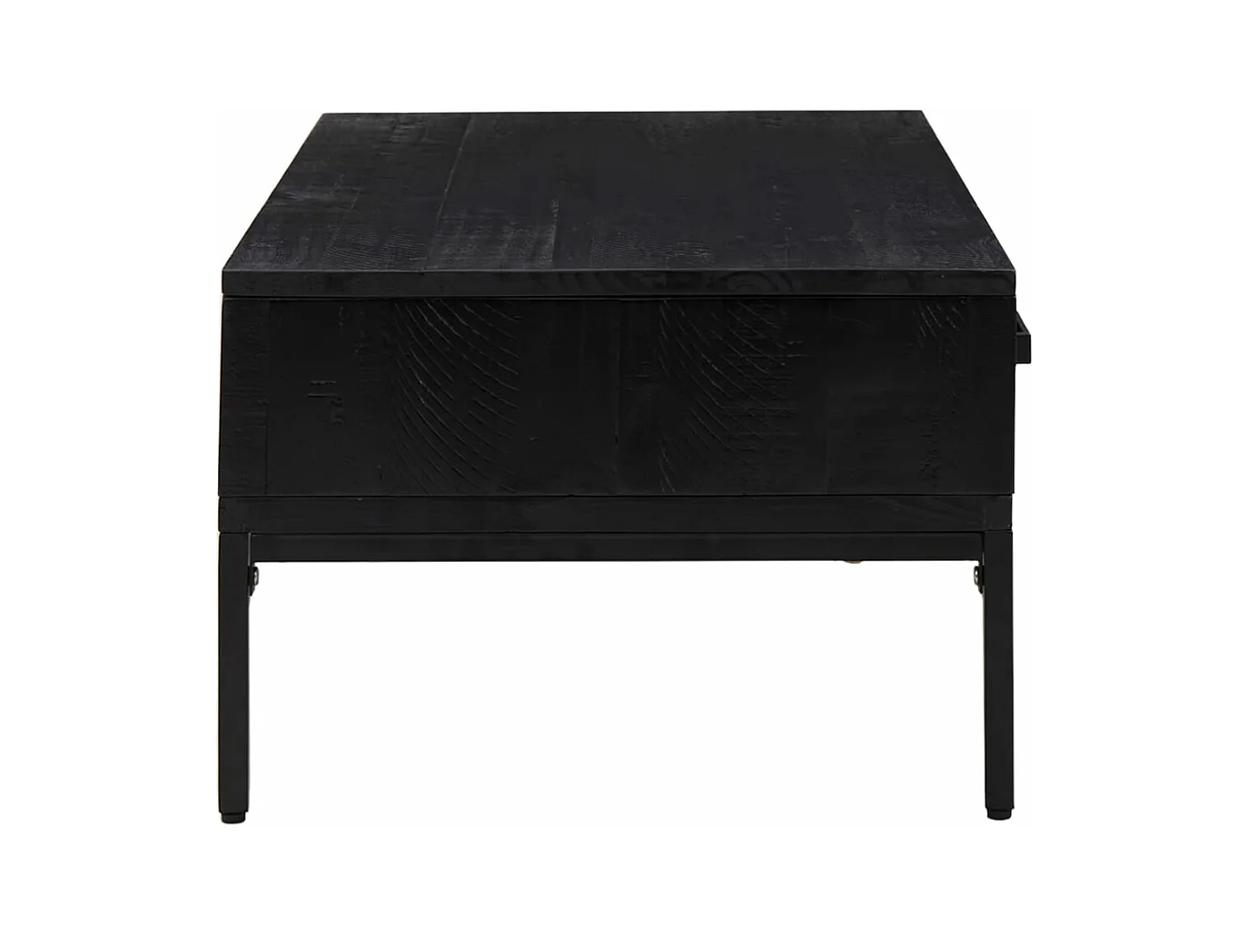 Salontafel 90x50x35 cm massief grenenhout zwart