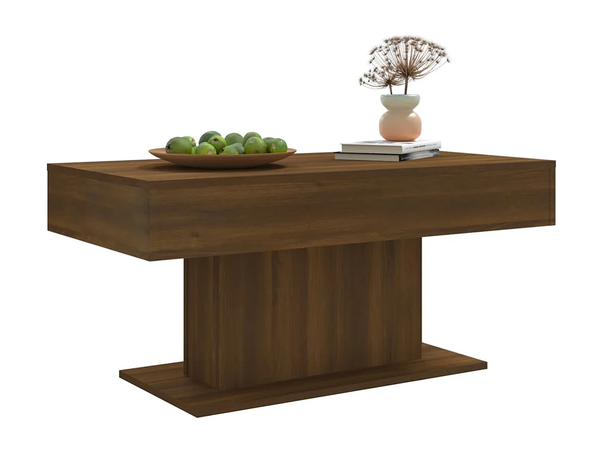 Salontafel 96x50x45 cm bewerkt hout bruin eikenkleur