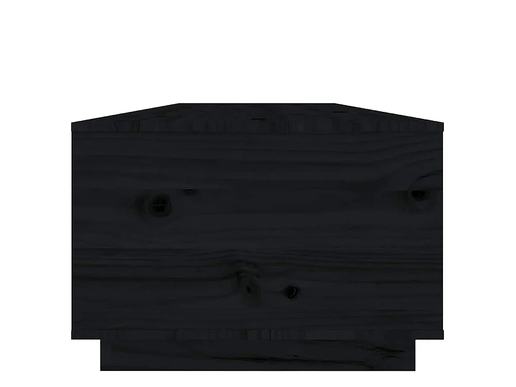 Table basse Noir 100x50x35 cm Bois massif de pin