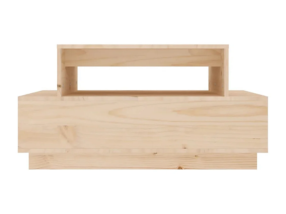 Tavolino da Salotto 80x55x40,5 cm in Legno Massello di Pino
