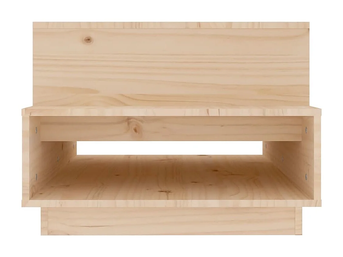 Tavolino da Salotto 80x55x40,5 cm in Legno Massello di Pino