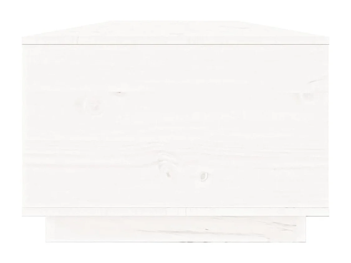 Couchtisch Weiß 100x50x35 cm Massivholz Kiefer