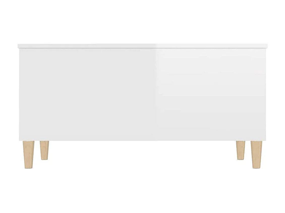 Salontafel 90x44,5x45 cm bewerkt hout hoogglans wit