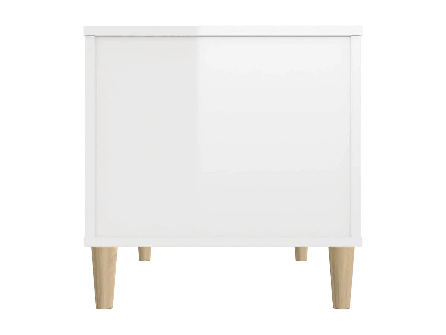 Salontafel 90x44,5x45 cm bewerkt hout hoogglans wit