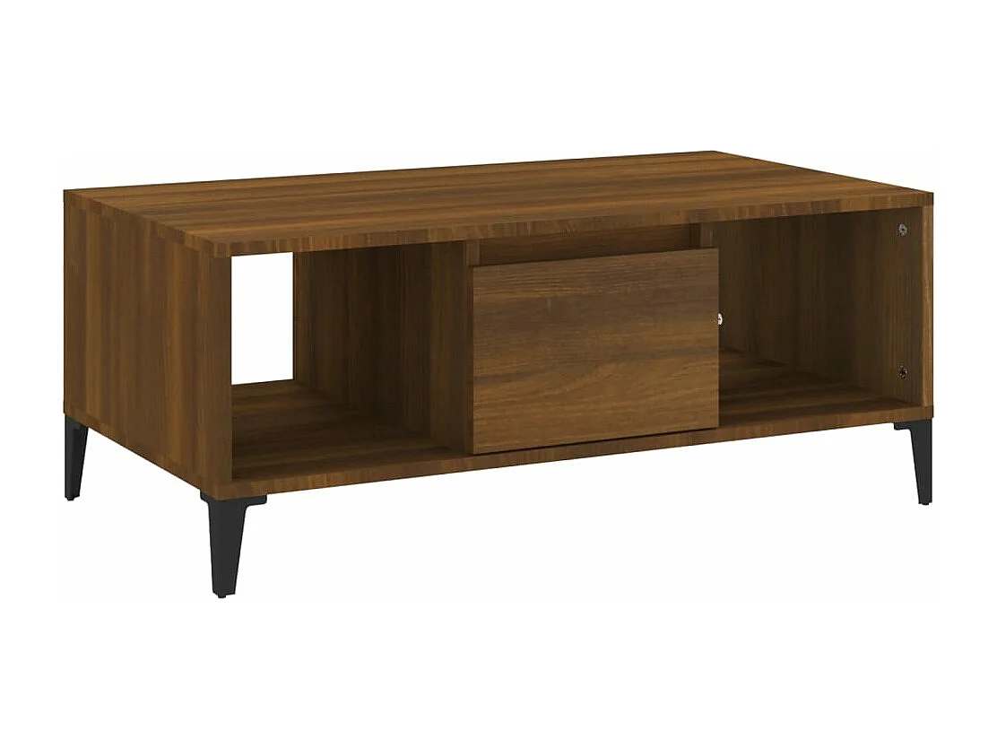 Table basse Chêne marron 90x50x36,5 cm Bois d'ingénierie