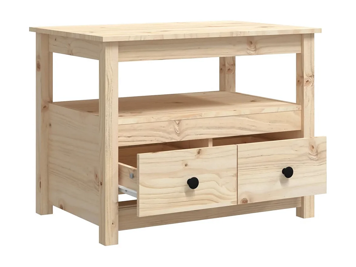 Couchtisch 71x49x55 cm Massivholz Kiefer