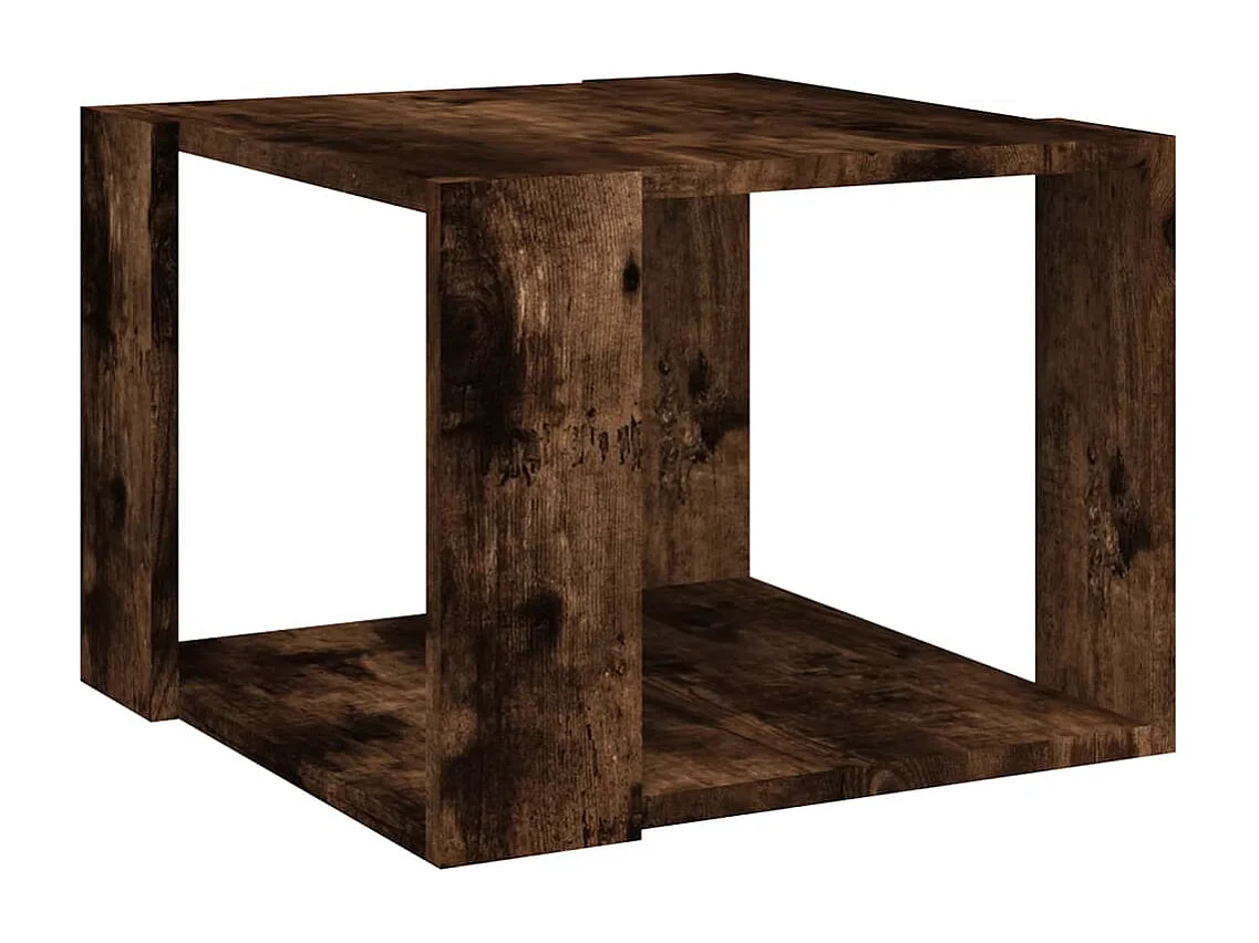 Table basse Chêne fumé 40x40x30 cm Bois d'ingénierie