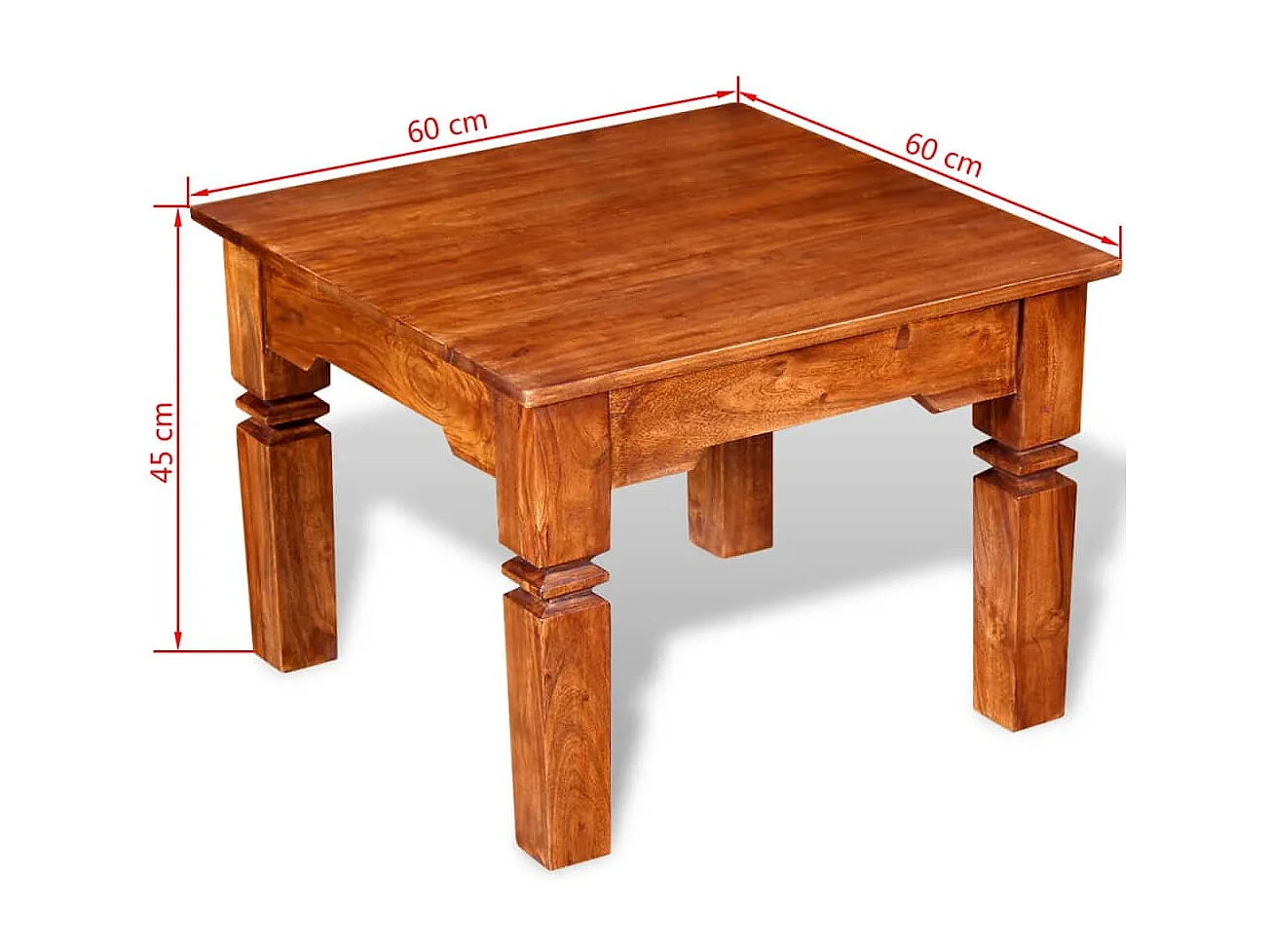 Table basse Bois massif 60x60x45 cm