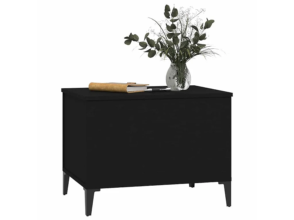 Mesa de centro madera contrachapada negro 60x44,5x45 cm