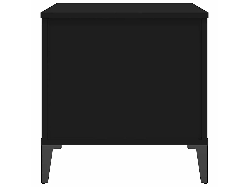 Mesa de centro madera contrachapada negro 60x44,5x45 cm