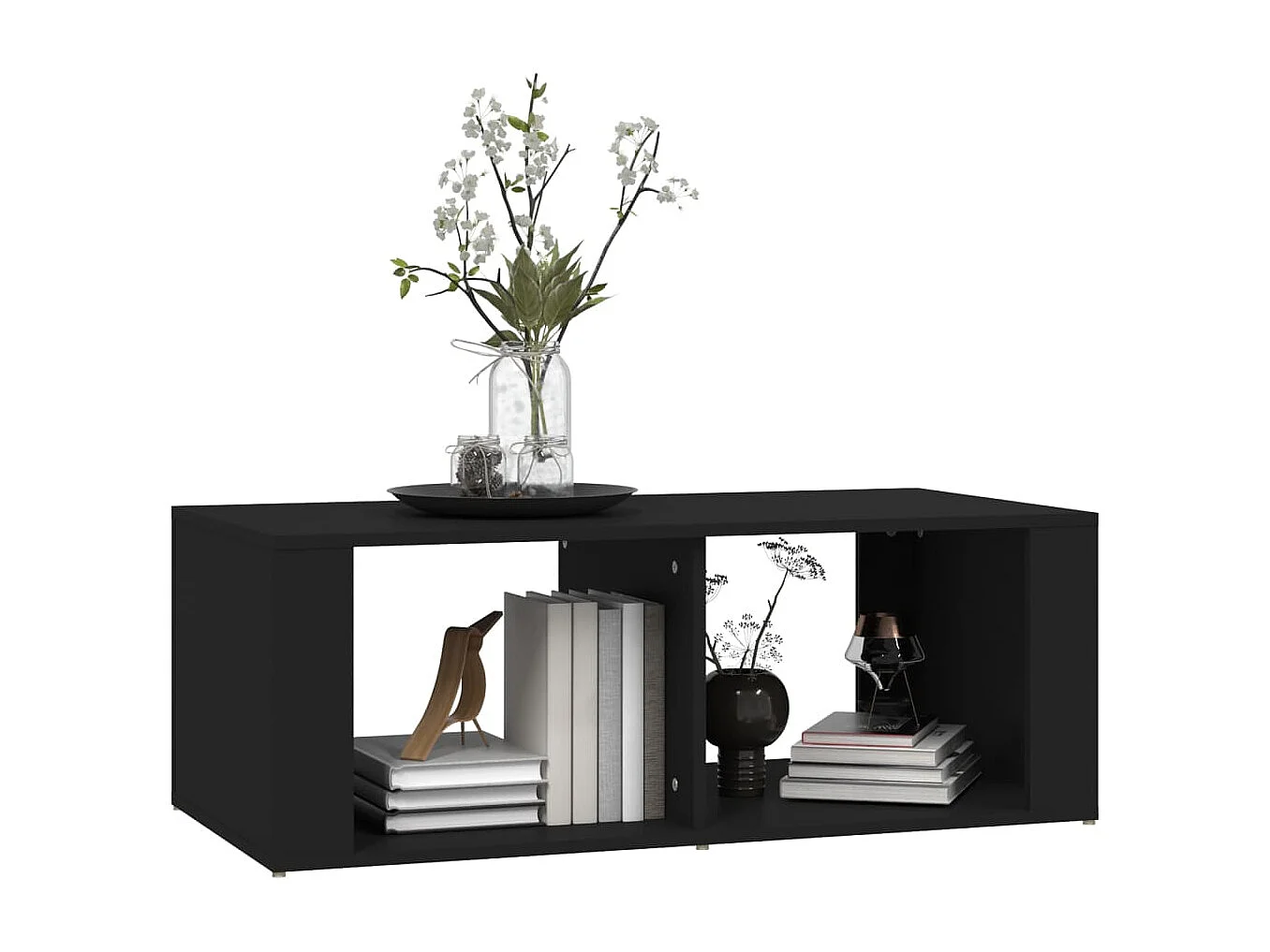 Table basse Noir 100x50x36 cm Bois d'ingénierie
