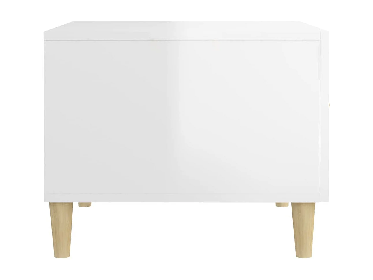 Tables basses 2 pcs blanc brillant 50x50x40cm bois d'ingénierie