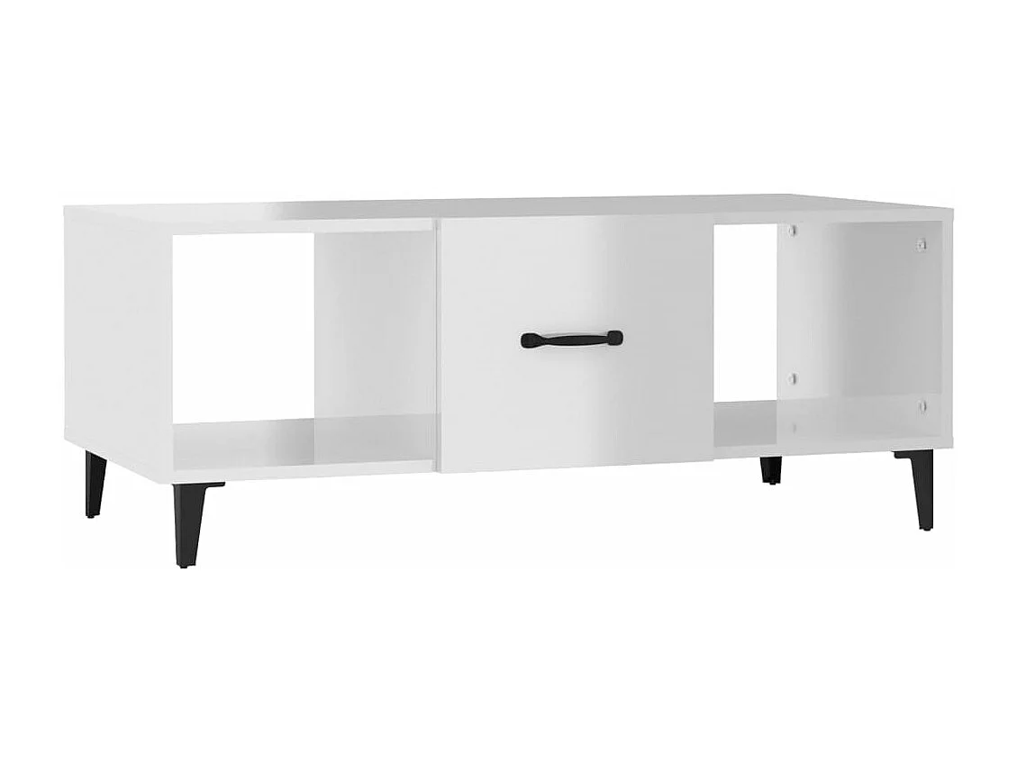 Couchtisch Hochglanz-Weiß 102x50x40 cm Holzwerkstoff