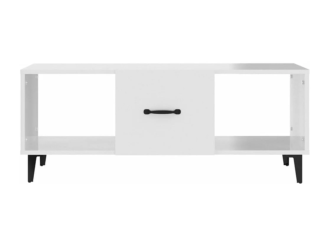 Couchtisch Hochglanz-Weiß 102x50x40 cm Holzwerkstoff