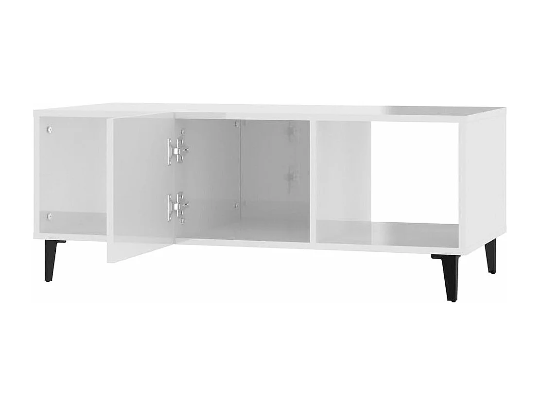 Couchtisch Hochglanz-Weiß 102x50x40 cm Holzwerkstoff