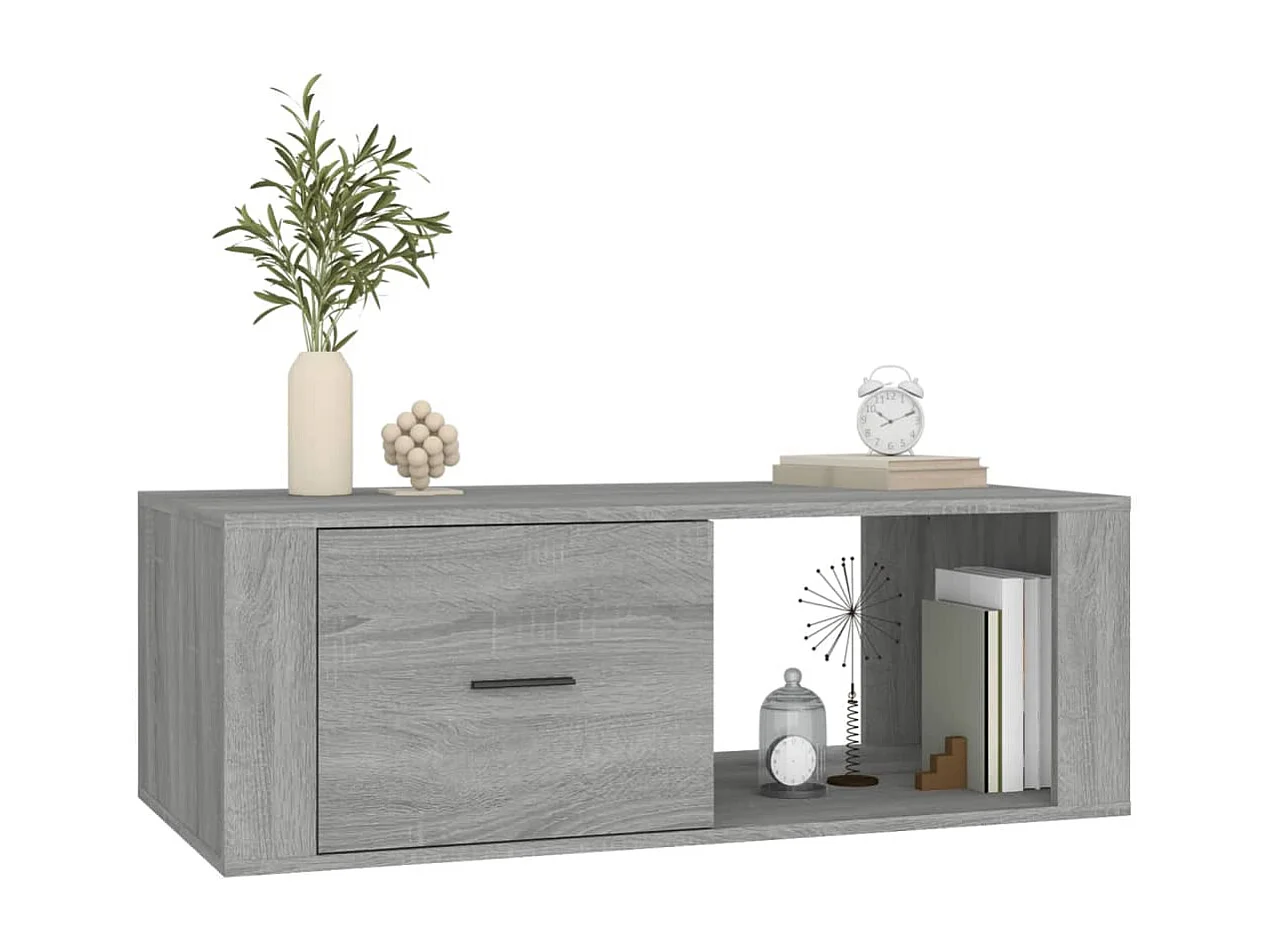 Salontafel 100x50,5x35 cm bewerkt hout grijs sonoma eikenkleur