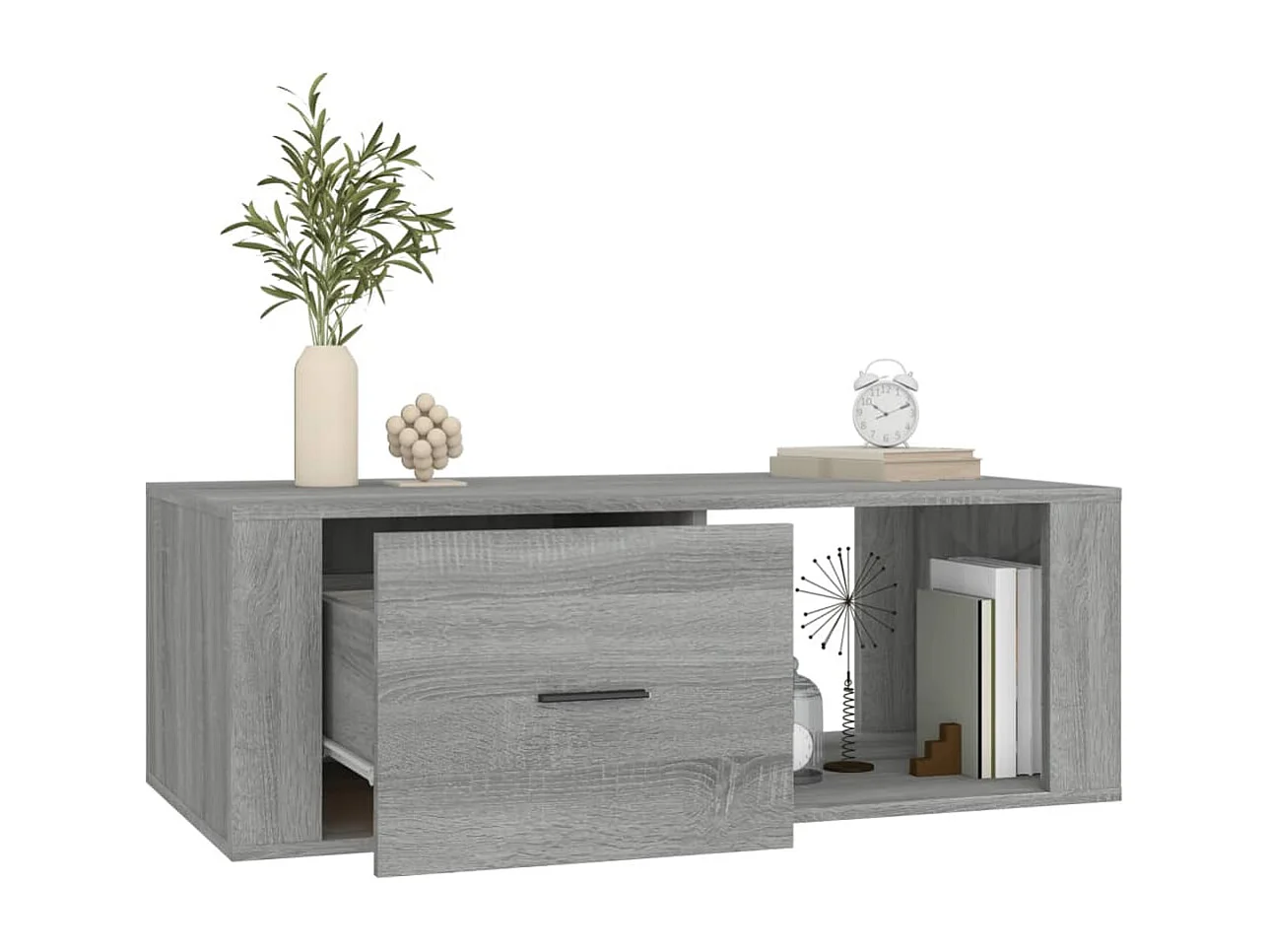 Salontafel 100x50,5x35 cm bewerkt hout grijs sonoma eikenkleur