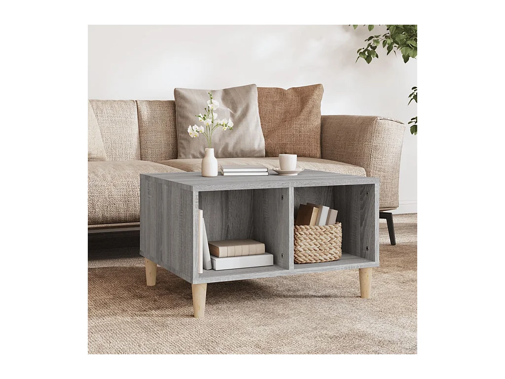 Couchtisch Grau Sonoma 60x50x36,5 cm Holzwerkstoff
