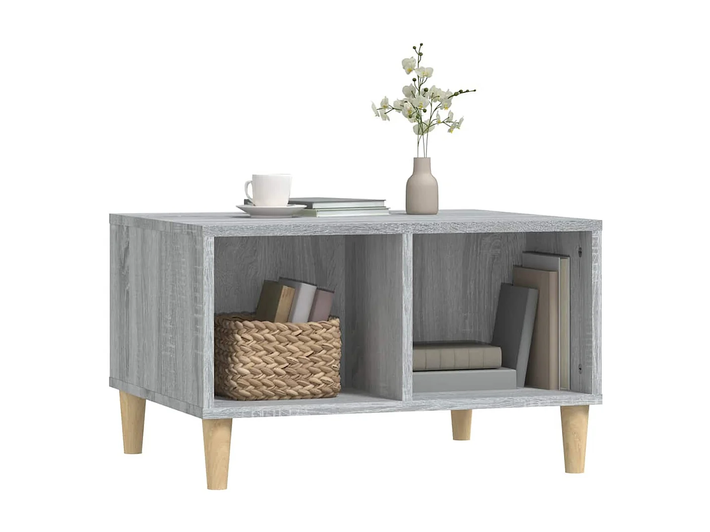 Table basse Sonoma gris 60x50x36,5 cm Bois d'ingénierie