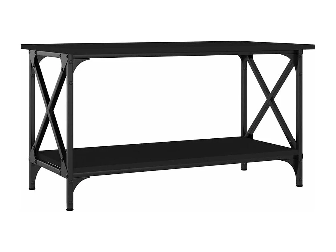 Mesa de centro 80x45x45 cm derivados de madeira/ferro preto